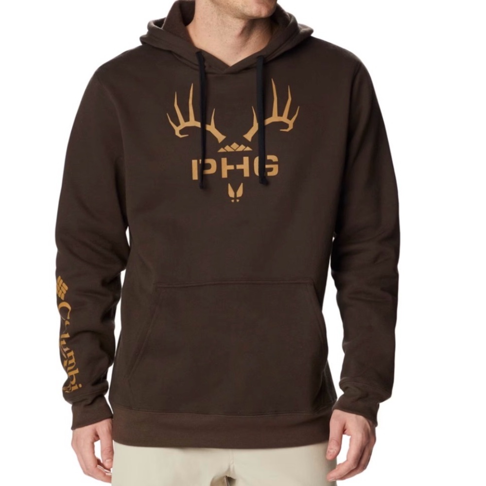 Columbia® Men’s PHG™ Heritage Hoodie – Size Large – Cordovan/Sahara